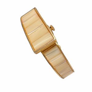 Vintage Paul Garnier 21J Hidden Watch Bracelet